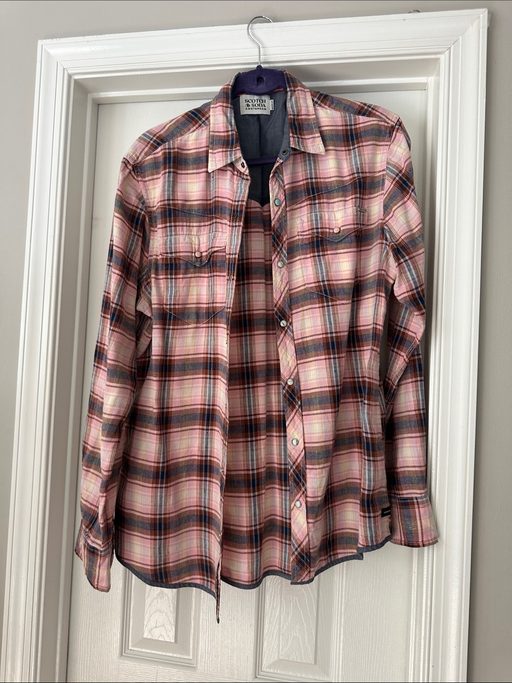 Scotch & Soda snap front shirt